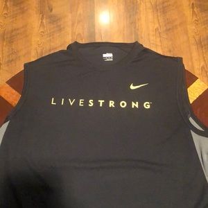 Black, Nike-Livestrong sleeveless shirt! Men’s XL!